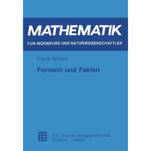 Formeln Und Fakten Paperback, Vieweg+teubner Verlag