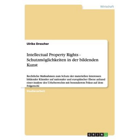 Intellectual Property Rights - Schutzmoglichkeiten in Der Bildenden Kunst Paperback, Grin Publishing