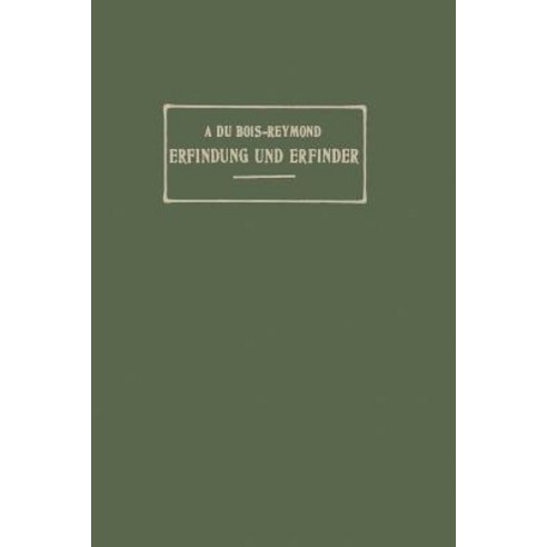 Erfindung Und Erfinder Paperback, Springer