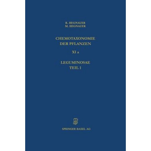 Chemotaxonomie Der Pflanzen Paperback, Birkhauser