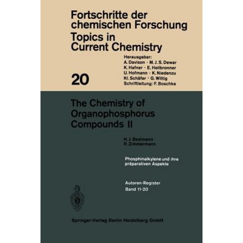 The Chemistry of Organophosphorus Compounds II Paperback, Springer
