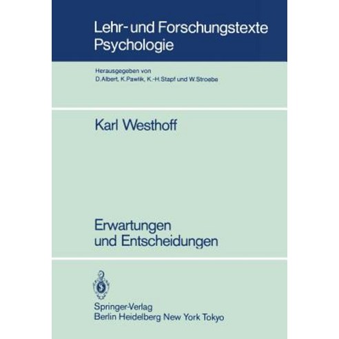 Erwartungen Und Entscheidungen Paperback, Springer