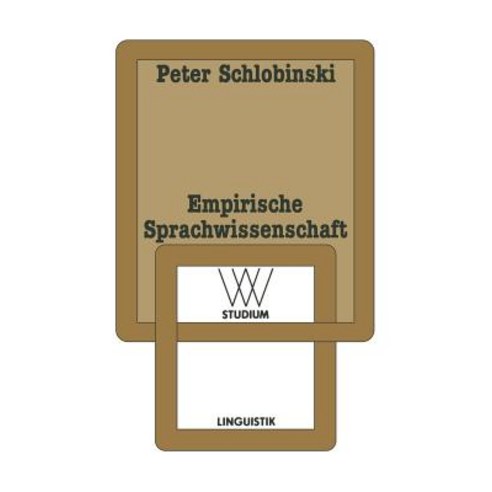 Empirische Sprachwissenschaft Paperback, Vs Verlag Fur Sozialwissenschaften