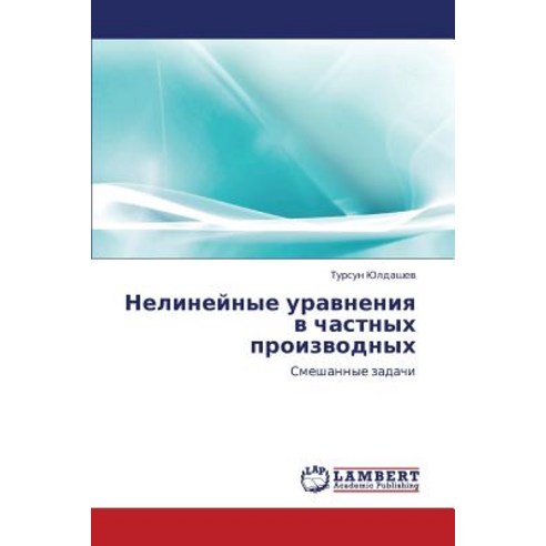 Nelineynye Uravneniya V Chastnykh Proizvodnykh Paperback, LAP Lambert Academic Publishing