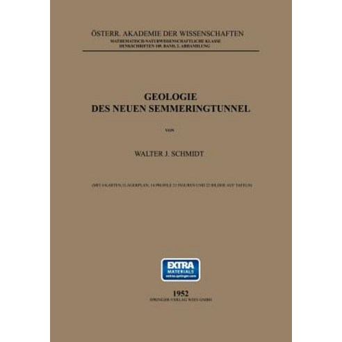 Geologie Des Neuen Semmeringtunnel Paperback, Springer
