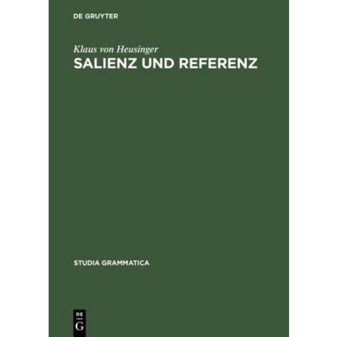 Salienz Und Referenz Hardcover, Akademie Verlag