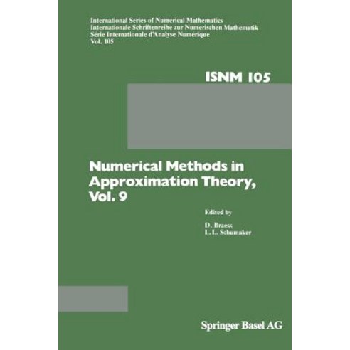 Numerical Methods in Approximation Theory Vol. 9 Paperback, Birkhauser ...