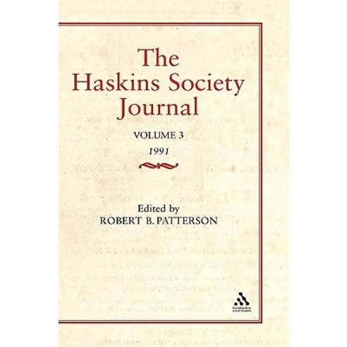 The Haskins Society Journal Studies in Medieval History: Volume 1 Hardcover, Continnuum-3pl