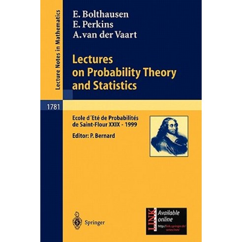 Lectures on Probability Theory and Statistics: Ecole D''Ete de Probabilites de Saint-Flour XXIX - 1999 Paperback, Springer