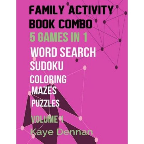 Family Activity Book Combo: Word Search Maze Puzzle Sudoku and Coloring Paperback, Createspace Independent Publishing Platform