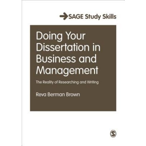 Doing Your Dissertation in Business and Management: The Reality of Researching and Writing Paperback, Sage Publications Ltd