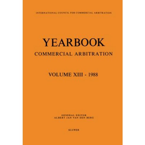 Yearbook Commercial Arbitration 1988 Paperback, Springer