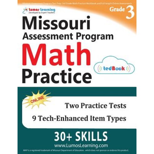 (영문도서) Missouri Assessment Program Test Prep: 3rd Grade Math Practice ...