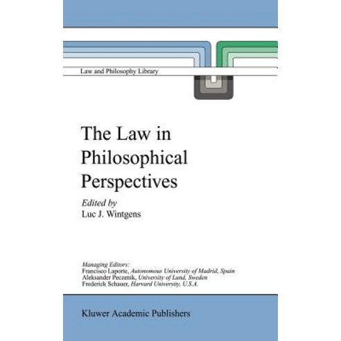 The Law in Philosophical Perspectives: My Philosophy of Law Hardcover, Springer