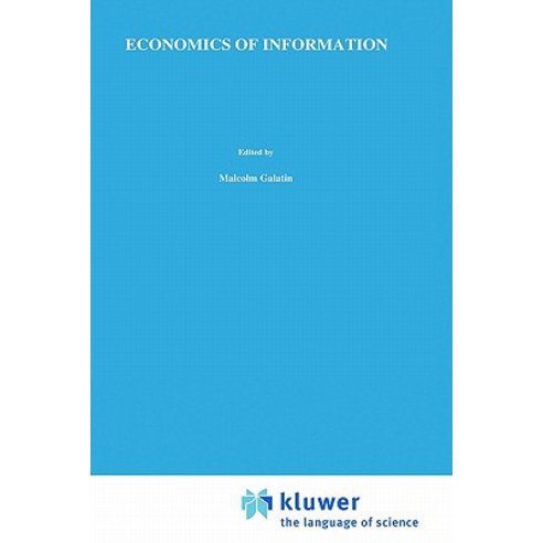 Economics of Information Hardcover, Springer