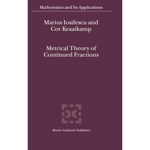Metrical Theory of Continued Fractions Hardcover, Springer