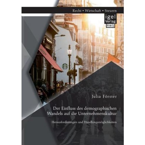 Der Einfluss Des Demographischen Wandels Auf Die Unternehmenskultur: Herausforderungen Und Handlungsmoglichkeiten Paperback, Igel Verlag Gmbh