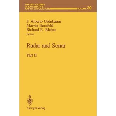 Radar and Sonar: Part II Paperback, Springer