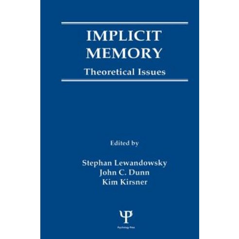 Implicit Memory: Theoretical Issues Hardcover, Psychology Press