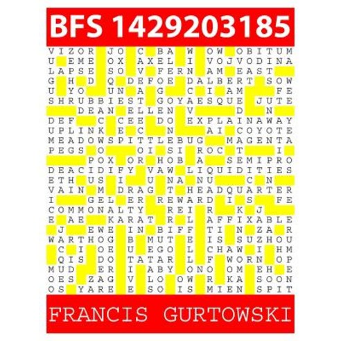 Bfs 1429203185: A Bfs Puzzle Paperback, Createspace Independent Publishing Platform