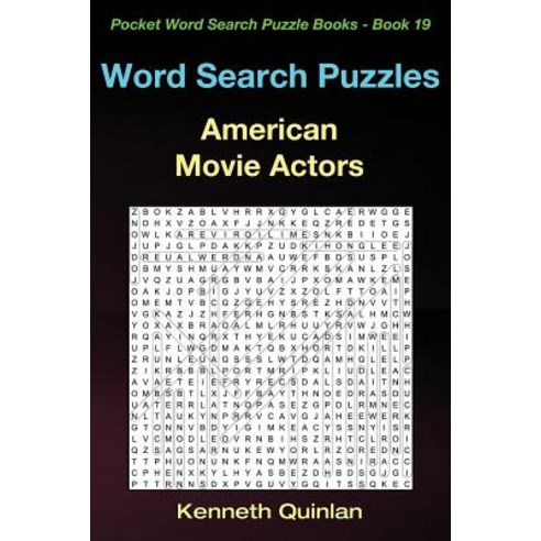 Word Search Puzzles: American Movie Actors Paperback, Createspace Independent Publishing Platform