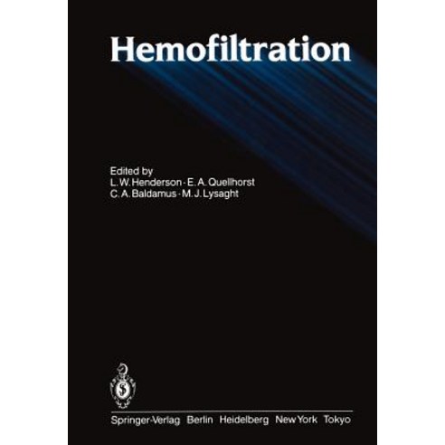 Hemofiltration Paperback, Springer
