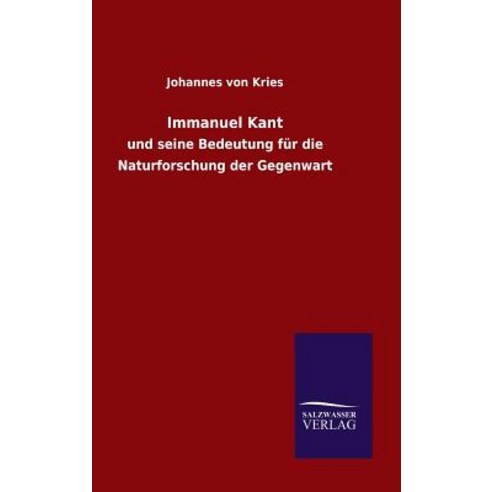 Immanuel Kant Hardcover, Salzwasser-Verlag Gmbh