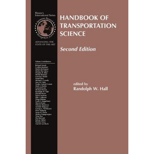Handbook of Transportation Science Paperback, Springer