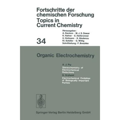 Organic Electrochemistry Paperback, Springer