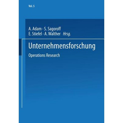 Unternehmensforschung: Operations Research, Physica-Verlag