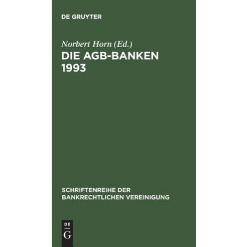 Die Agb-Banken 1993 Hardcover, de Gruyter