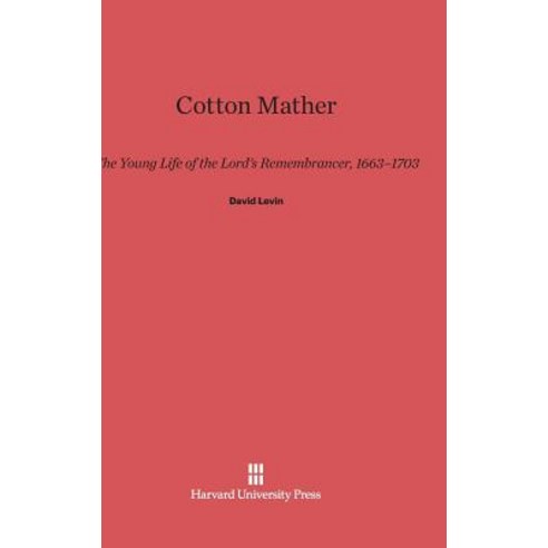 Cotton Mather Hardcover, Harvard University Press