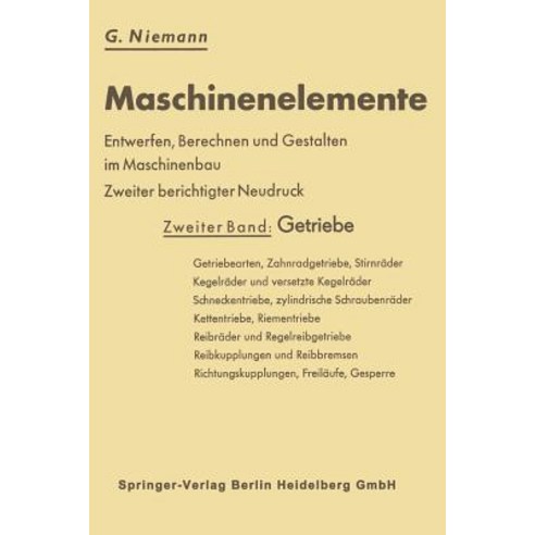Maschinenelemente Paperback, Springer
