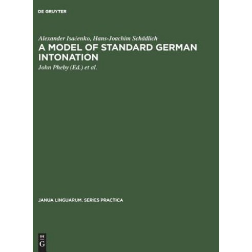 A Model of Standard German Intonation Hardcover, Walter de Gruyter