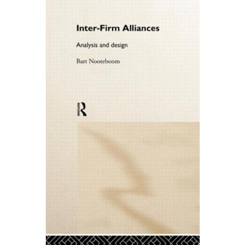 Interfirm Alliances: International Analysis and Design Hardcover, Routledge