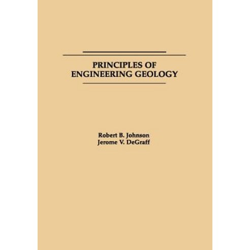 Principles of Engineering Geology Paperback, Wiley