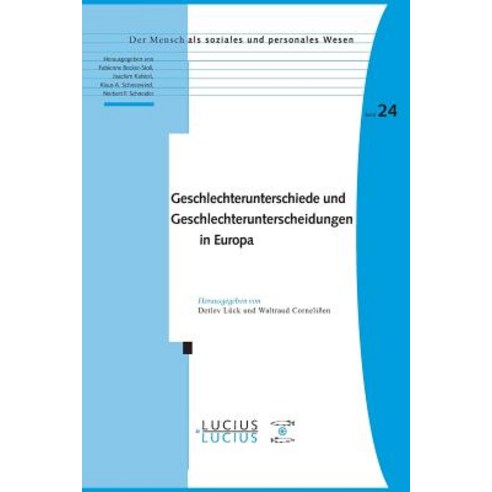 Geschlechterunterschiede Und Geschlechterunterscheidungen in Europa Paperback, Walter de Gruyter