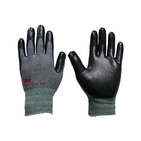 3m장갑 신제품 슈퍼그립200 터치 작업 코팅장갑 NBR, 1개, 그레이
