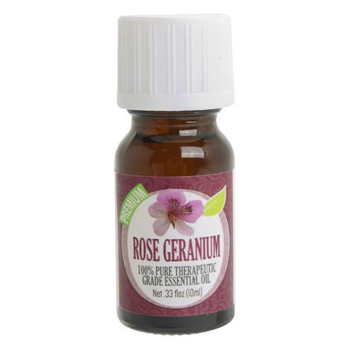 Healing Solutions 100% 퓨어 테라퓨틱 그레이드 에센셜 오일, 10ml, Rose Geranium, 1개