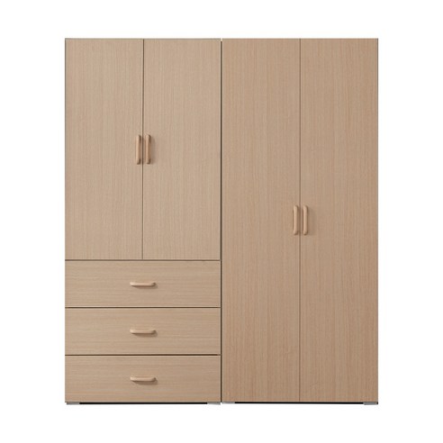 케이컴퍼니 LPM 이음1600장롱세트CD(3서랍옷장+긴문장) 장롱세트, 메이플-3서랍옷장+이불장
