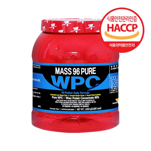 매스96 퓨어 WPC 단백질 보충제 프로틴 초코맛, 1kg, 1개