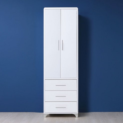 [방친구] 업그레이드 올리비아 [R] 손잡이 600 옷장[삼서랍], 01_올리비아 R 손잡이 600 옷장 삼서랍 화이트zs