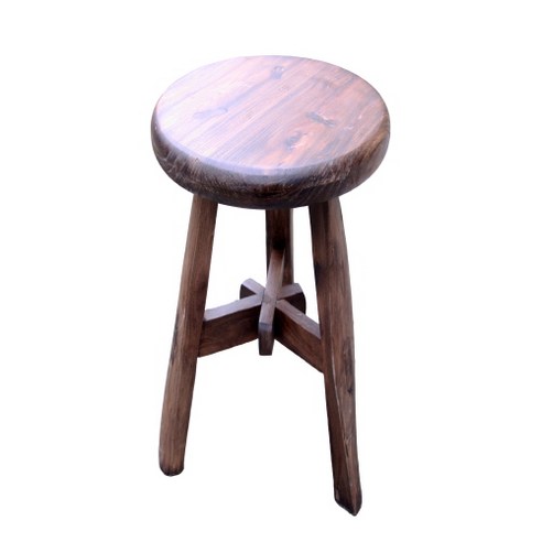 원형 의자형 원목 장식대 (중) / 화분받침 수반받침 나무장식대 원목받침대 의자형장식대 나무스툴 인테리어소품 장식품, 천연나무