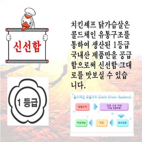 고품질 국내산 냉동 닭가슴살로 매일 150kg 한정한 최상품