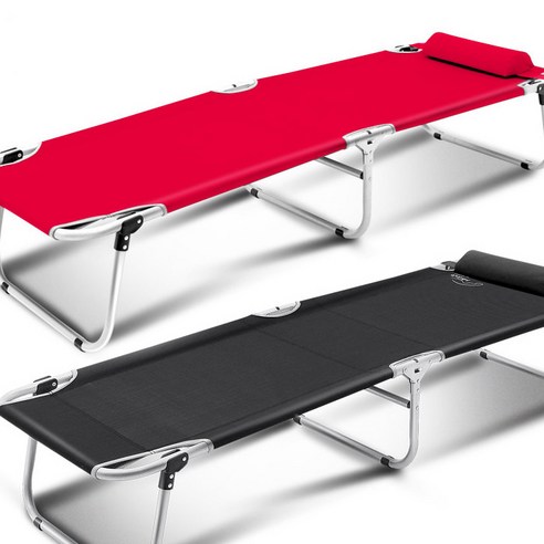 악마체어 SENCILLO 베개있는 접이식 침대 캠핑침대 야전침대 싱글침대 접이식침대, 텍스틀린