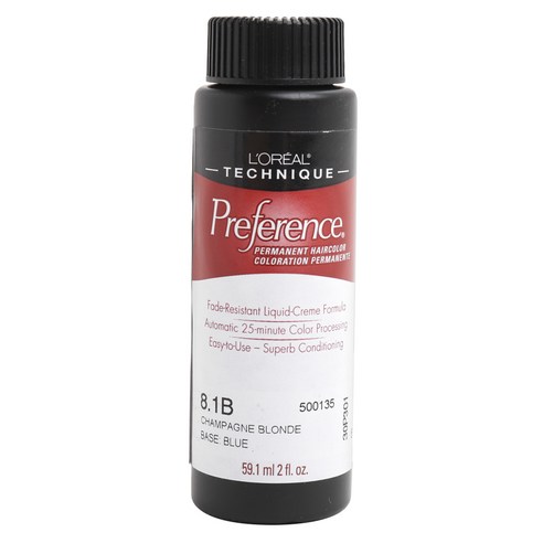 로레알 프리퍼런스 퍼머넌트 헤어컬러 59.1ml, 8.1B Champagne Blonde, 1개