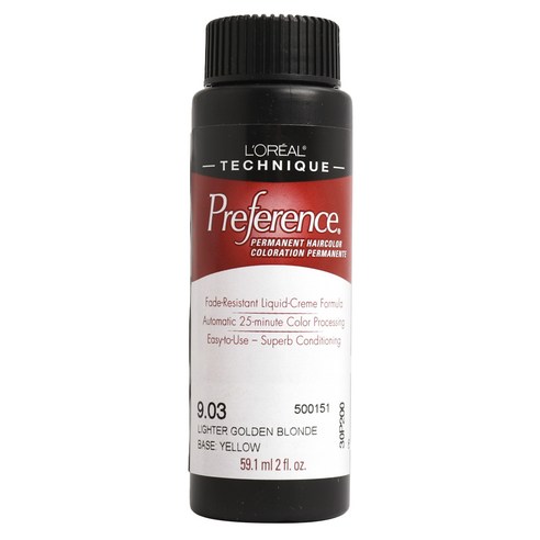 로레알 프리퍼런스 퍼머넌트 헤어컬러 59.1ml, 09.03 Lighter Golden Blonde, 1개
