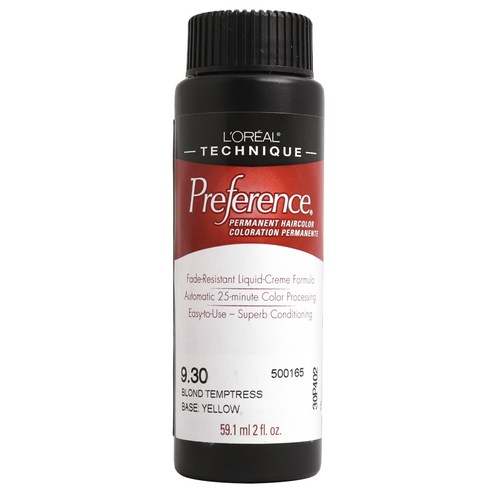 로레알 프리퍼런스 퍼머넌트 헤어컬러 59.1ml, 09.30 Blonde Temptress, 1개