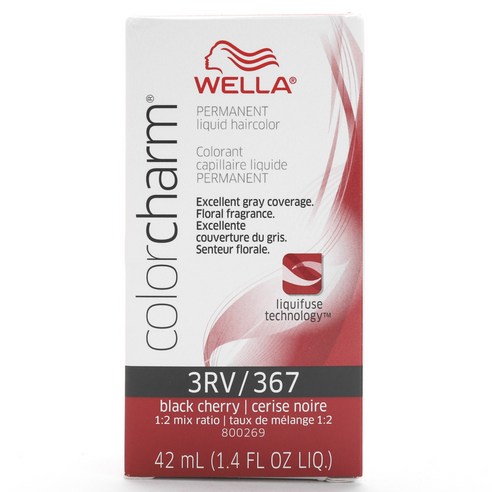 웰라 컬러참 퍼머넌트 리퀴드 헤어컬러 42ml, Black Cherry, 1개