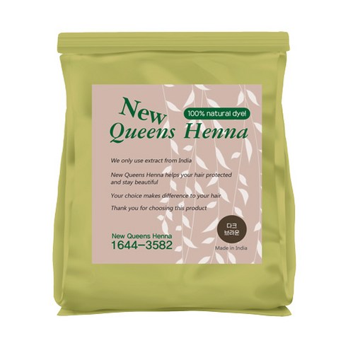 퀸즈헤나 NEW 천연헤나 염색약, 다크브라운, 1개